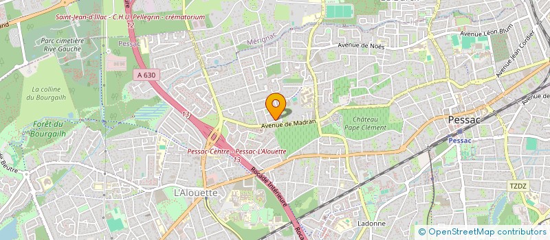 localisation de l'entreprise SCI ANTHEOR  PESSAC