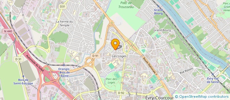 localisation de l'entreprise SCI ANTHIB-IMMO à EVRY-COURCOURONNES