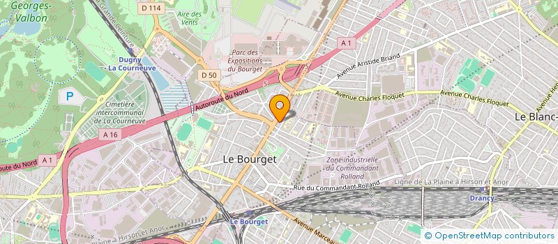 localisation de l'entreprise SCI ANTHONY à LE BOURGET