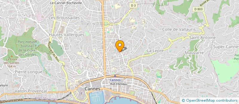 localisation de l'entreprise SCI ANTIC VENERIS à CANNES