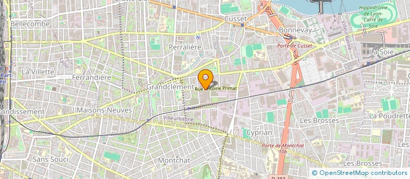 localisation de l'entreprise SCI ANTOINE PRIMAT  VILLEURBANNE