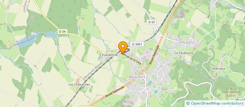 localisation de l'entreprise SCI ANTONIN  BEAUFORT-ORBAGNA