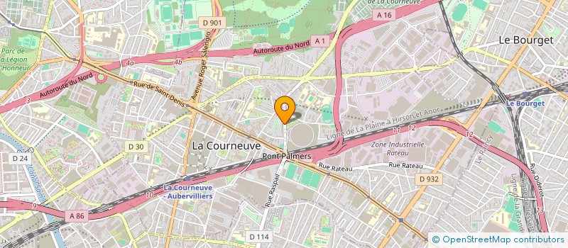 localisation de l'entreprise SCI ANU à LA COURNEUVE