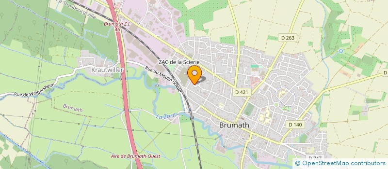 localisation de l'entreprise SCI ANVI CORPORATE  BRUMATH