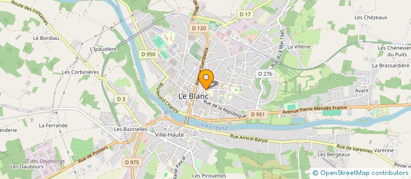 localisation de l'entreprise SCI ANVILINE à LE BLANC