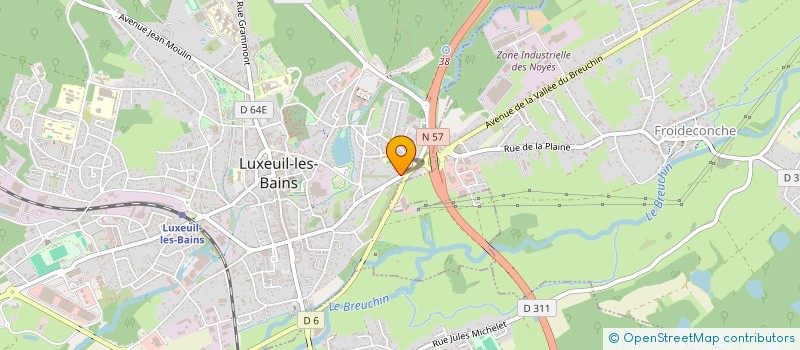 localisation de l'entreprise SCI AOF à LUXEUIL-LES-BAINS
