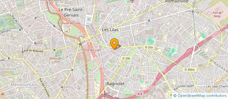 localisation de l'entreprise SCI AOSHIMA à BAGNOLET