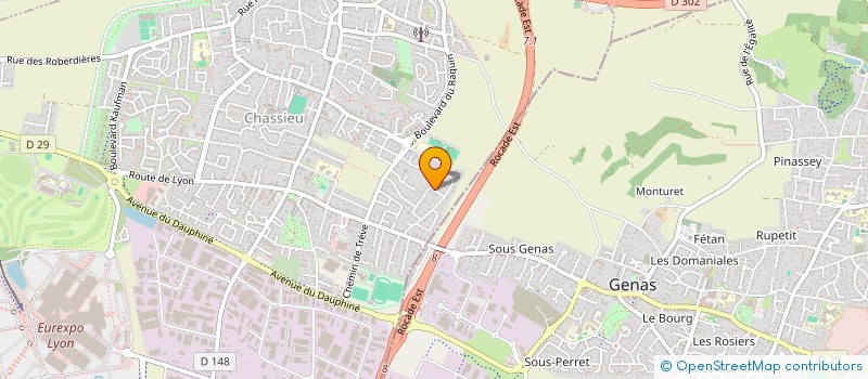 localisation de l'entreprise SCI AOUADI  CHASSIEU