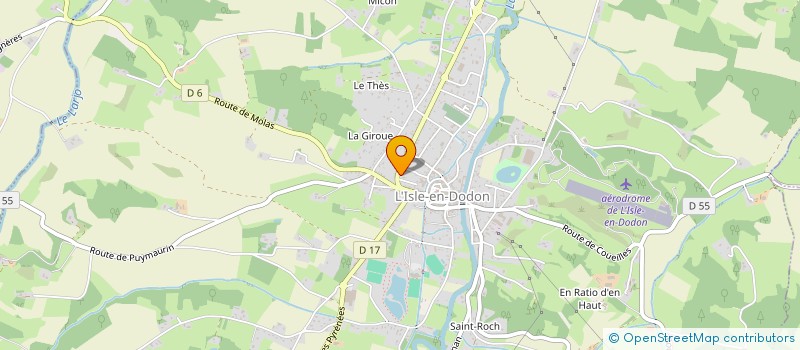 localisation de l'entreprise SCI APEX  L'ISLE-EN-DODON