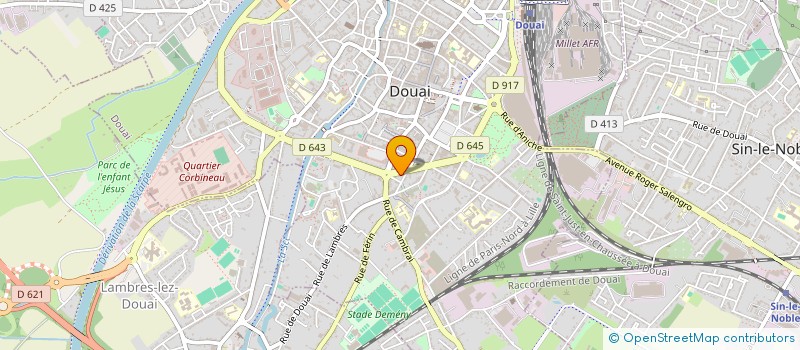 localisation de l'entreprise SCI APOLINE BG à DOUAI