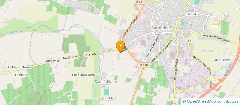 localisation de l'entreprise SCI APOLLINE  BARBEZIEUX-SAINT-HILAIRE