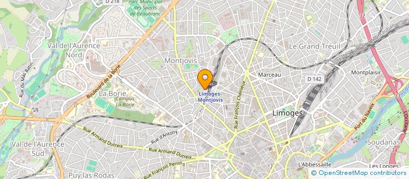 localisation de l'entreprise SCI APPARTARC à LIMOGES