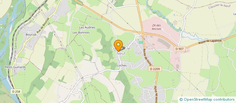 localisation de l'entreprise SCI APPRONIEN  CREUZIER-LE-NEUF