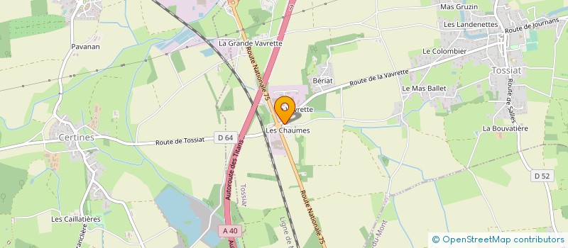 localisation de l'entreprise SCI APRIL ET LES 2 D  TOSSIAT