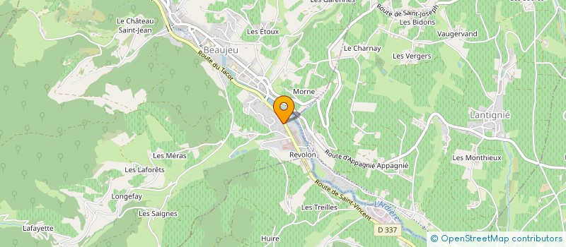 localisation de l'entreprise SCI APRM  BEAUJEU