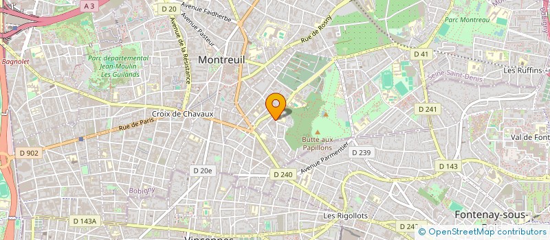 localisation de l'entreprise SCI APVIM à MONTREUIL