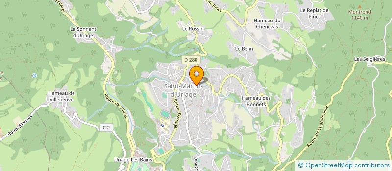 localisation de l'entreprise SCI AQUA BELLEDONNE  SAINT-MARTIN-D'URIAGE