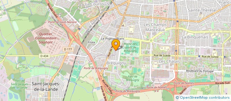 localisation de l'entreprise SCI AQUA-CITE  RENNES