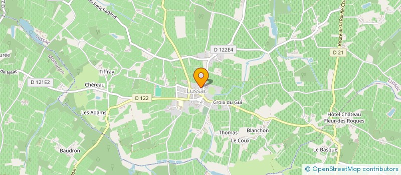 localisation de l'entreprise SCI AQUARELLE à LUSSAC
