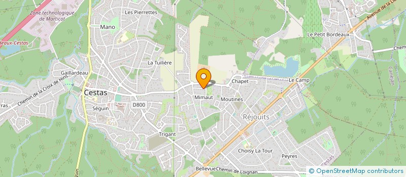 localisation de l'entreprise SCI AQUISTOCK  CESTAS