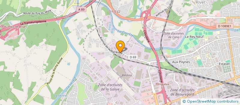 localisation de l'entreprise SCI AQUITAINE RESEAUX  SAINT-PANTALEON-DE-LARCHE