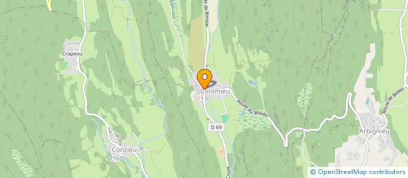 localisation de l'entreprise SCI AR CO  COLOMIEU