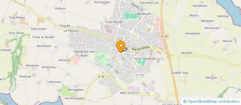 localisation de l'entreprise SCI AR FEUNTEUN  LANNILIS