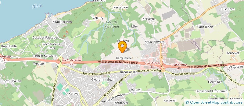 localisation de l'entreprise SCI AR FRESK  PLOUGASTEL-DAOULAS