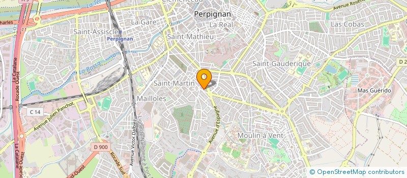 localisation de l'entreprise SCI ARAGO  PERPIGNAN