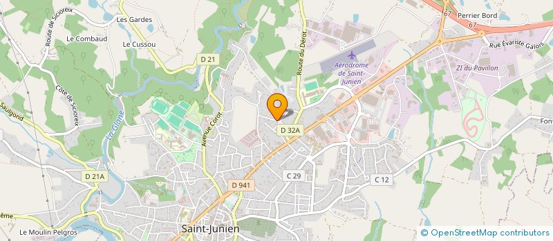 localisation de l'entreprise SCI ARAGON BLONDEL à SAINT-JUNIEN