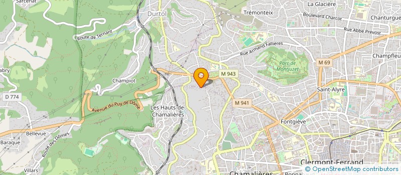 localisation de l'entreprise SCI ARANGA  CLERMONT-FERRAND