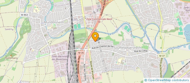 localisation de l'entreprise SCI ARAUCARIA BLEU  SOUFFELWEYERSHEIM