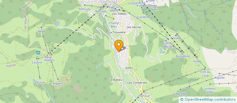 localisation de l'entreprise SCI ARAVIS BOIS à LA CLUSAZ