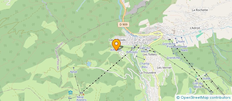 localisation de l'entreprise SCI ARAVIS PEINTURE à LA CLUSAZ