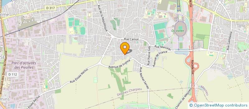 localisation de l'entreprise SCI ARB  DECINES-CHARPIEU