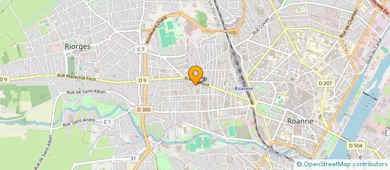 localisation de l'entreprise SCI ARBEZ  ROANNE