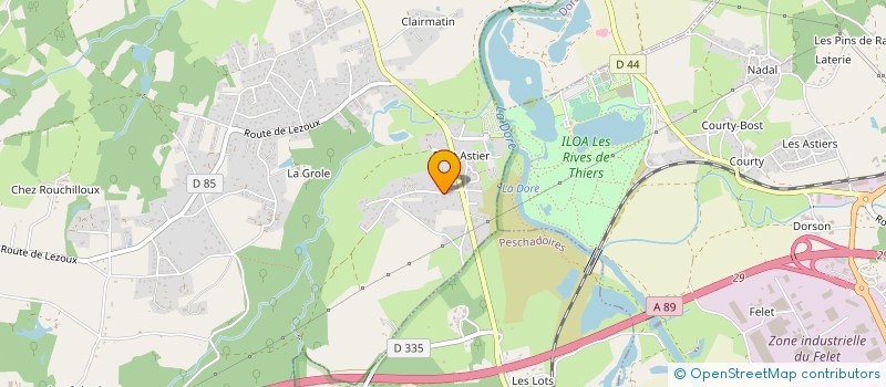 localisation de l'entreprise SCI ARBOIS  ORLEAT