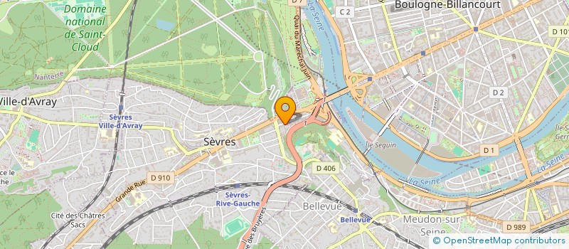 localisation de l'entreprise SCI ARC  SEVRES
