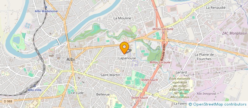 localisation de l'entreprise SCI ARC EN CIEL à ALBI