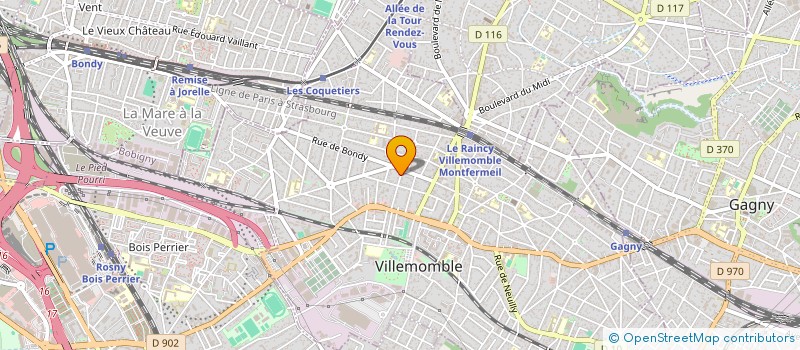 localisation de l'entreprise SCI ARC EN CIEL à VILLEMOMBLE