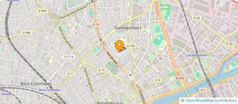 localisation de l'entreprise SCI ARCADIA à GENNEVILLIERS
