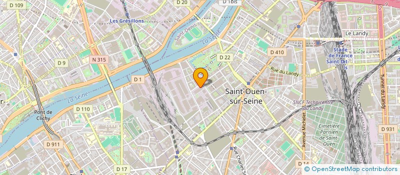 localisation de l'entreprise SCI ARCADUNE à SAINT-OUEN-SUR-SEINE