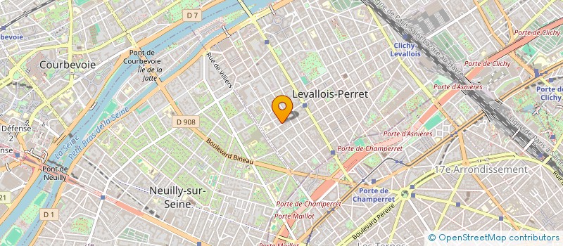 localisation de l'entreprise SCI ARCAM à LEVALLOIS-PERRET