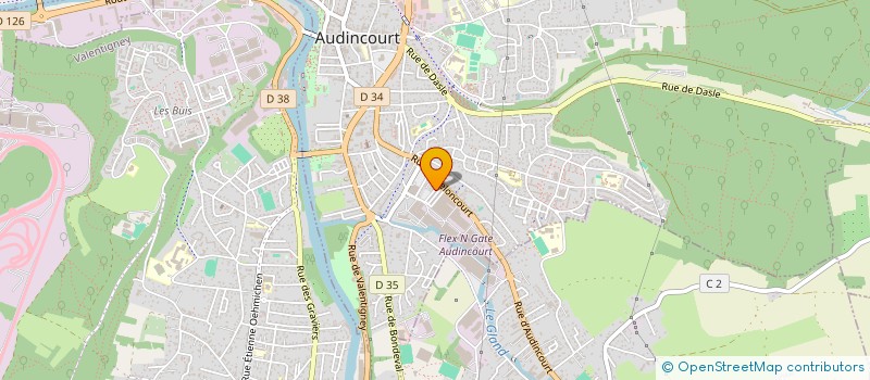 localisation de l'entreprise SCI ARCANSEM  AUDINCOURT