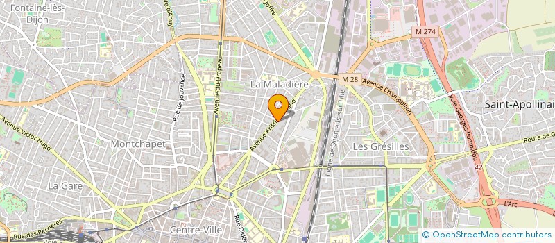 localisation de l'entreprise SCI ARCARO à DIJON