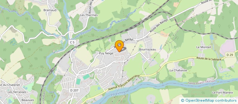 localisation de l'entreprise SCI ARCH-M  LE PALAIS-SUR-VIENNE