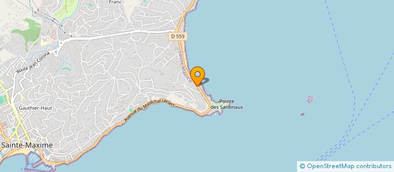 localisation de l'entreprise SCI ARCHI MK à SAINTE-MAXIME