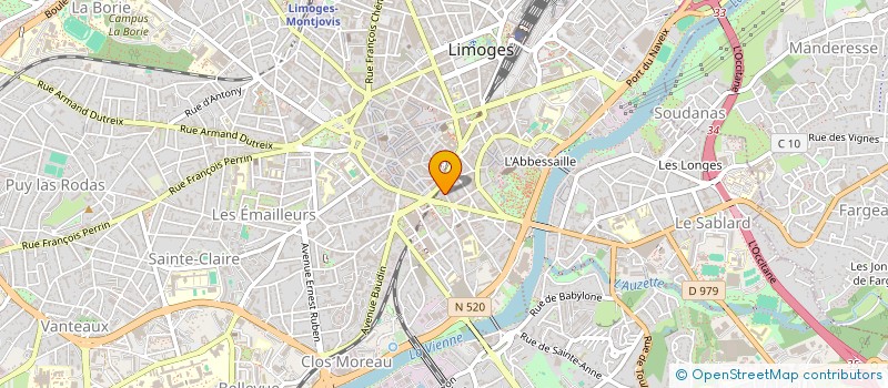 localisation de l'entreprise SCI ARCHIBACOS à LIMOGES