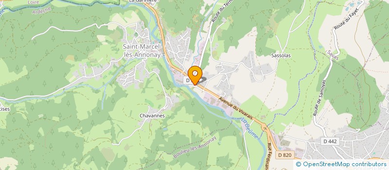localisation de l'entreprise SCI ARDECHE STOCKAGE à SAINT-MARCEL-LES-ANNONAY