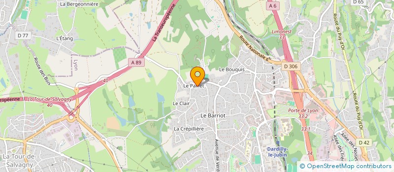 localisation de l'entreprise SCI ARDIM  DARDILLY